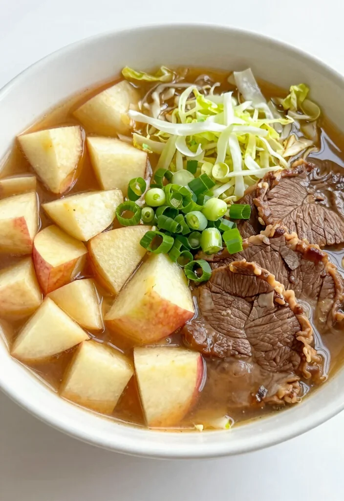 17 Beef Ramen Noodle Recipes Elevated Comfort Bowls - 15. Beef Ramen with Apple and Cabbage 1