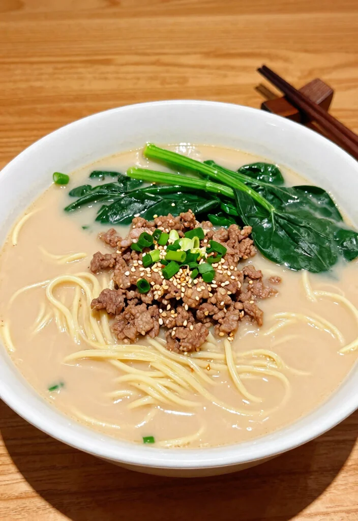 17 Beef Ramen Noodle Recipes Elevated Comfort Bowls - 4. Miso Beef Ramen with Spinach 1