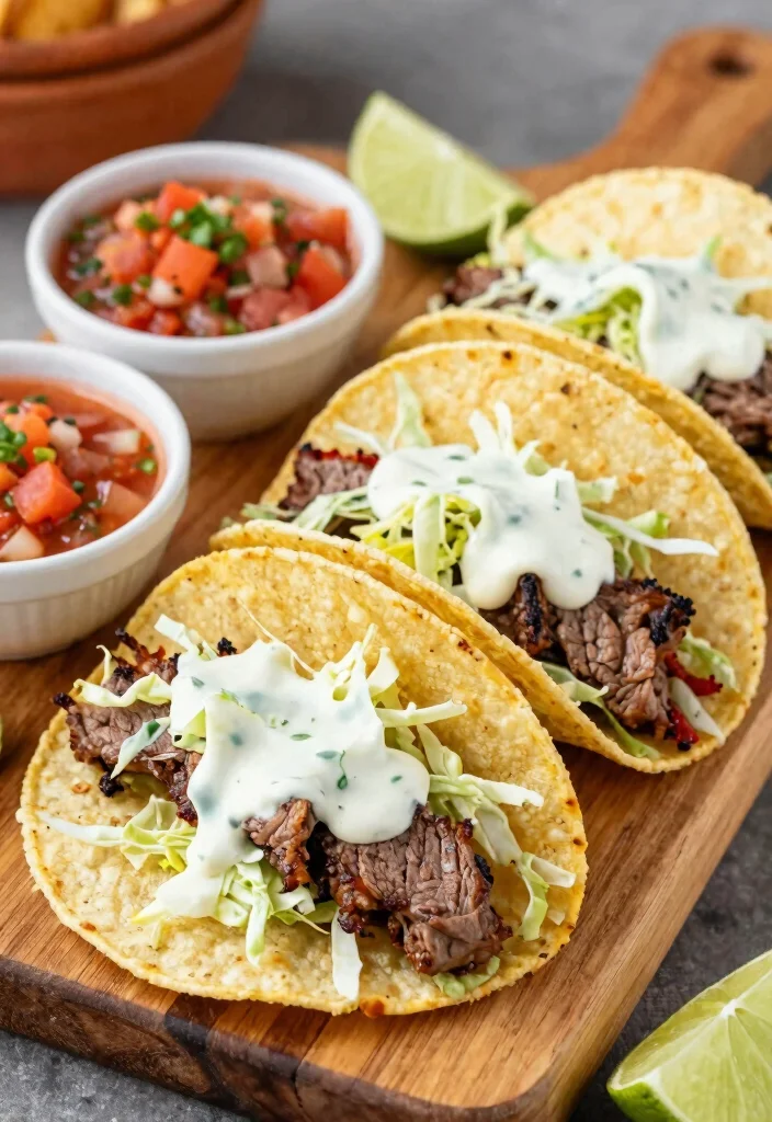 17 Beef Sirloin Steak Recipes for Juicy Weeknight Grilling - 9. Steak Tacos with Lime Crema 1