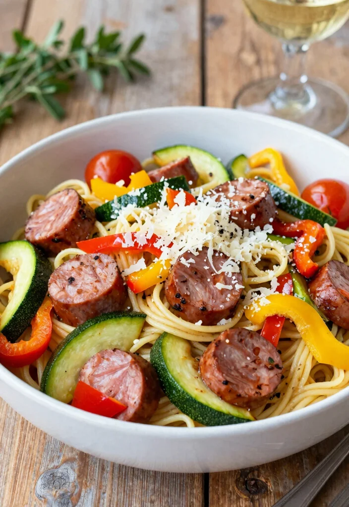 17 Beef Smoked Sausage Recipes: Easy One Pan Meals - 10. Beef Smoked Sausage Pasta Primavera 1