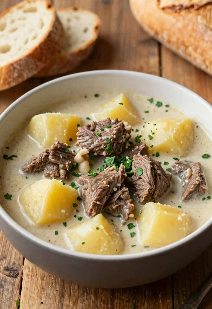 17 Beef Stew Meat Recipes: Hearty Classic Comfort - 8. Creamy Beef Stew with Potatoes 1