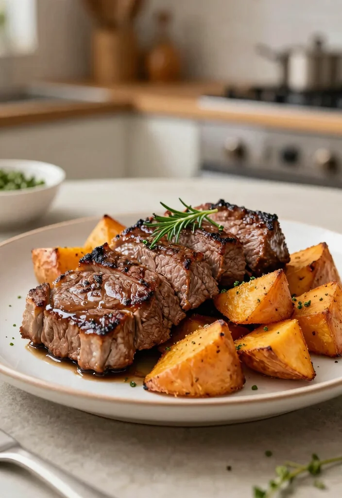 17 Beef Tenderloin Steak Recipes Perfectly Cooked at Home - 10. Beef Tenderloin with Sweet Potatoes 1