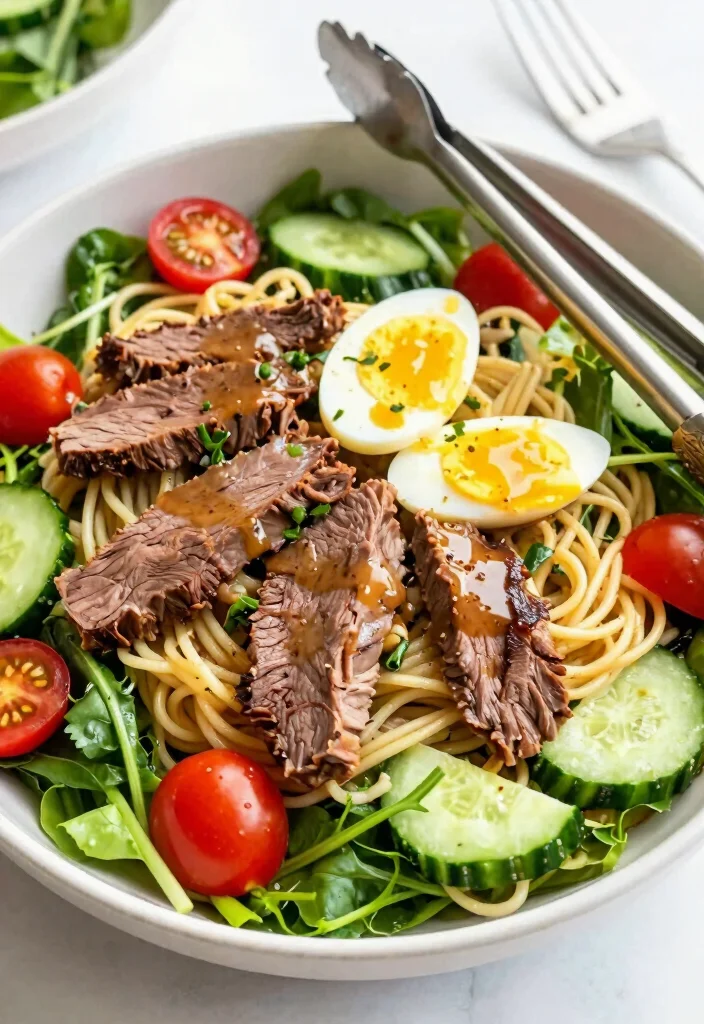17 Beef and Egg Noodle Recipes Cozy Comfort Classics - 6. Beef and Egg Noodle Salad 1