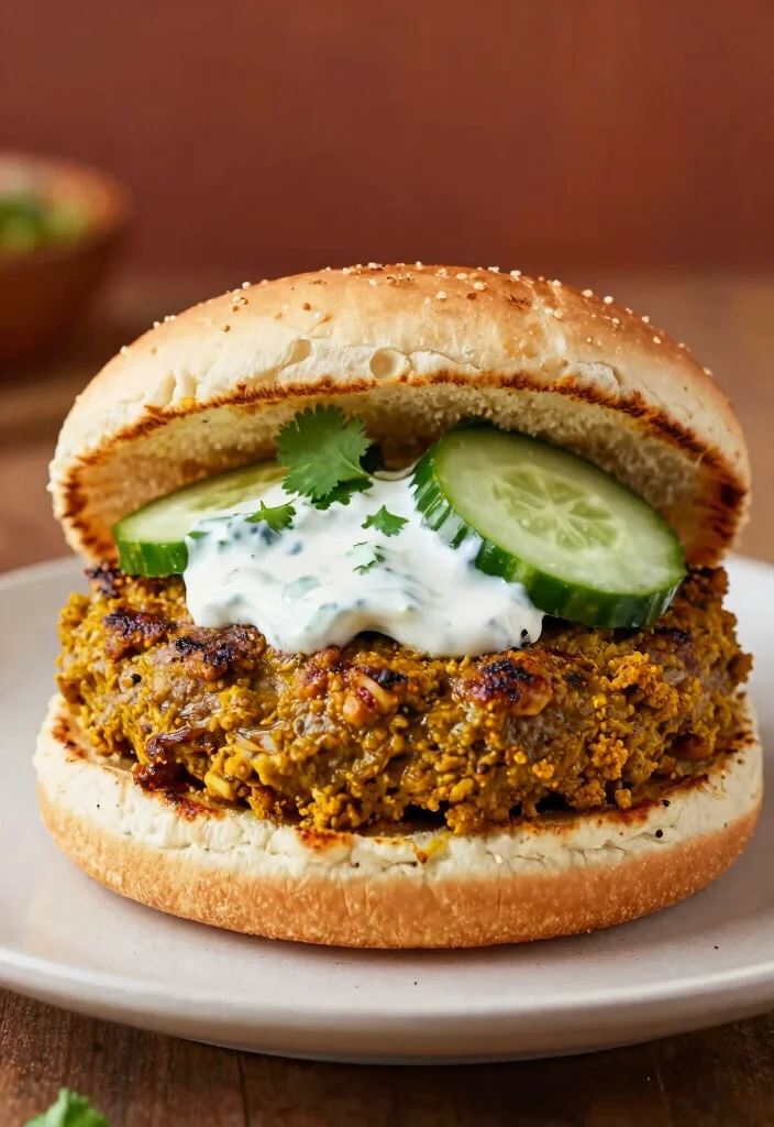 17 Ground Beef Burger Recipes: Juicy Classic Patties - 17. Curry-Spiced Burger 1