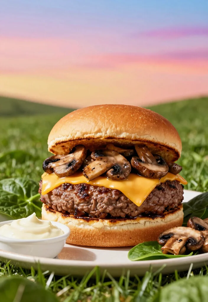 17 Ground Beef Burger Recipes: Juicy Classic Patties - 4. Mushroom Swiss Burger 1