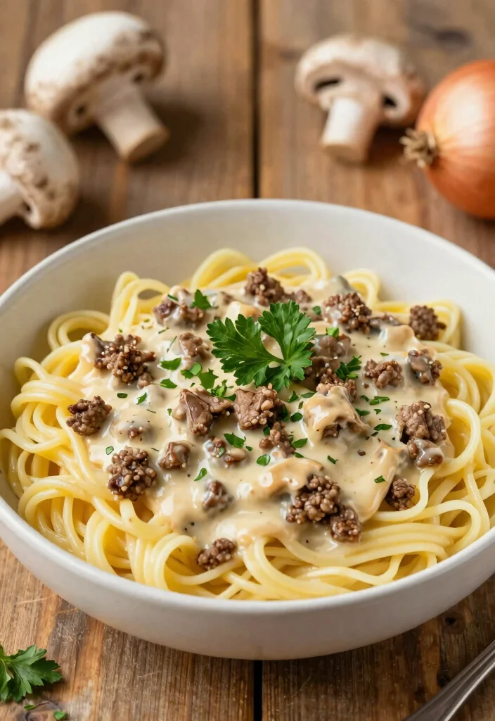 17 Ground Beef Dinner Recipes Weeknight Go Tos - 3. Ground Beef Stroganoff 1