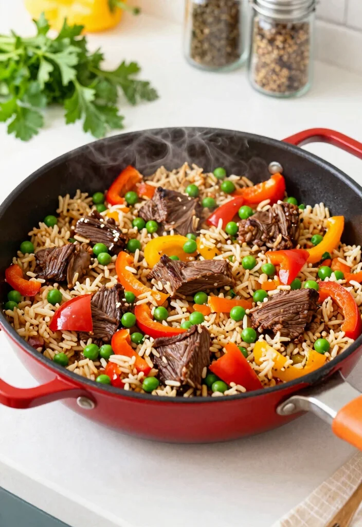 17 Ground Beef Dinner Recipes Weeknight Go Tos - 4. One-Pot Beef and Rice Skillet 1