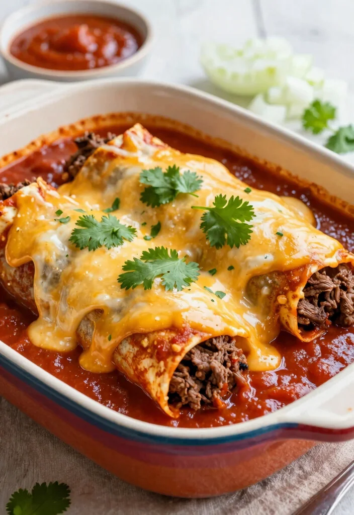 17 Ground Beef Mexican Recipes: Bold Spicy Favorites - 3. Beef Enchiladas 1