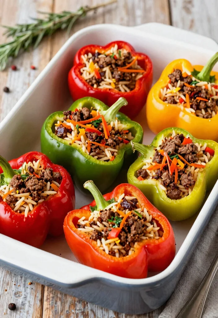 17 Ground Beef Recipes for Dinner: Everyday Favorites - 3. Stuffed Bell Peppers 1