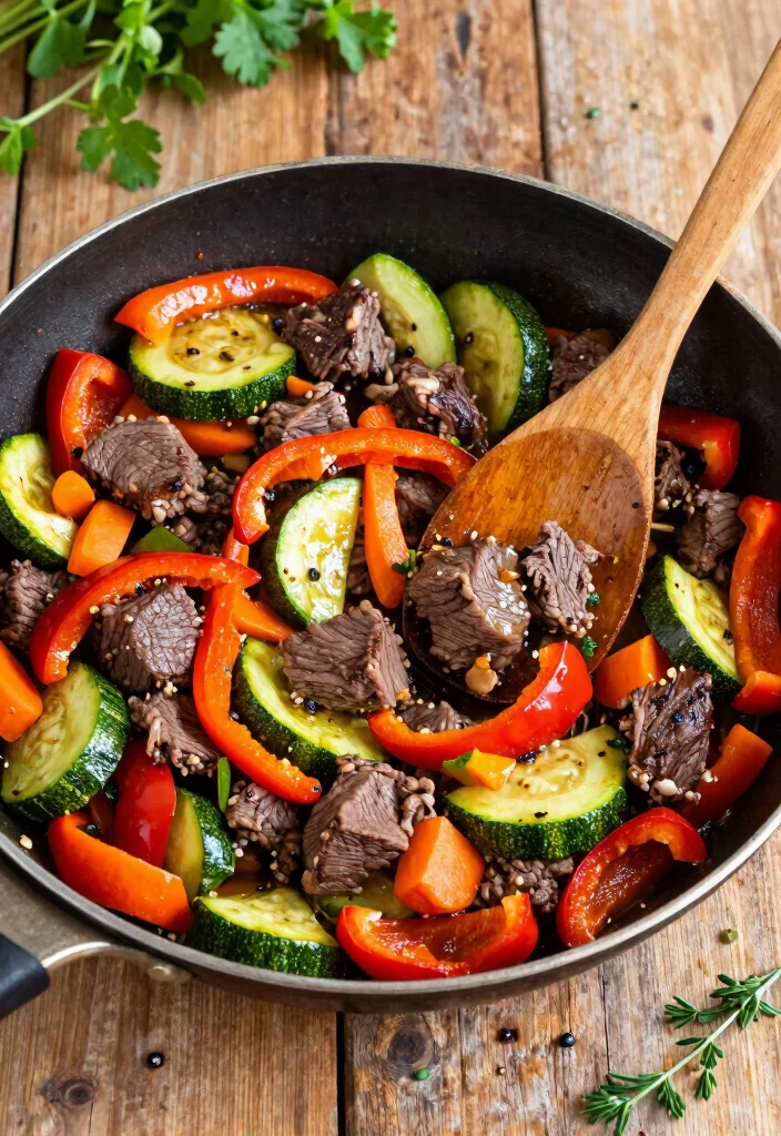 17 Ground Beef Recipes for Dinner: Everyday Favorites - 6. Beef and Vegetable Skillet 1