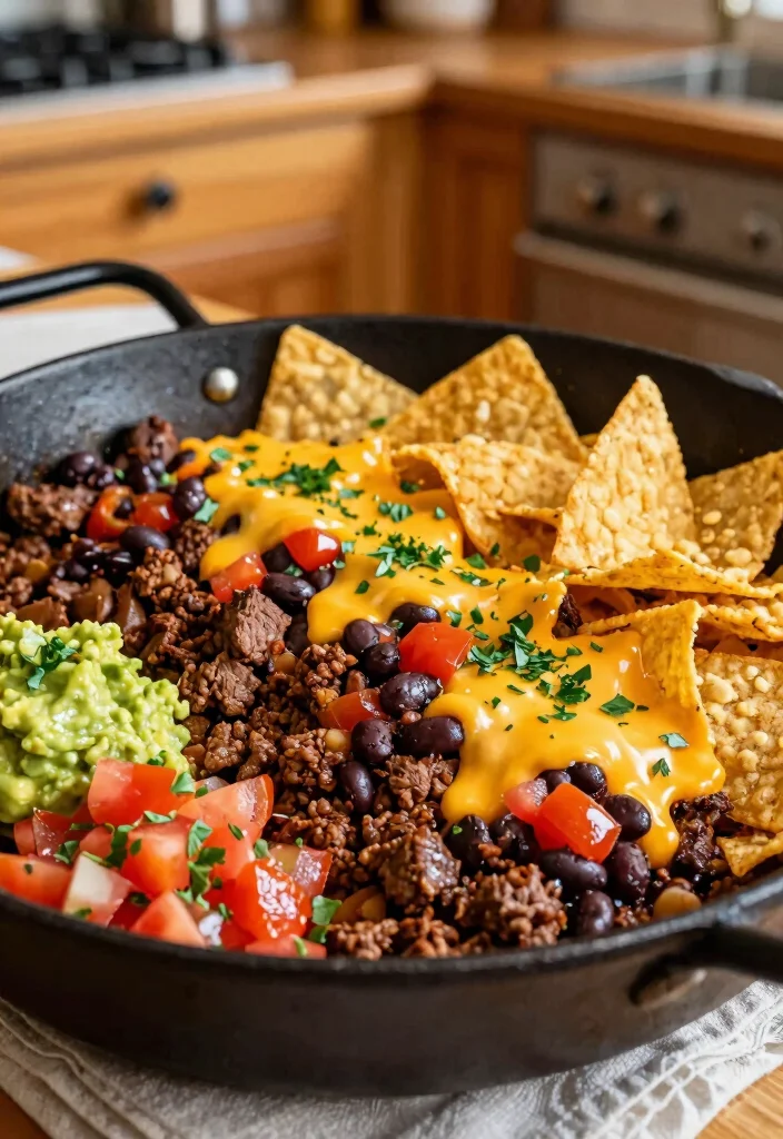 17 Ground Beef Skillet Recipes One Pan Wonders - 2. Taco Skillet with Tortilla Chips 1