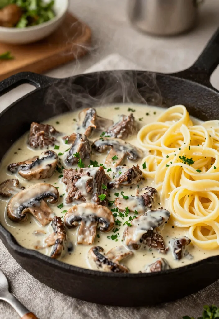 17 Ground Beef Skillet Recipes One Pan Wonders - 3. One-Pan Beef Stroganoff 1