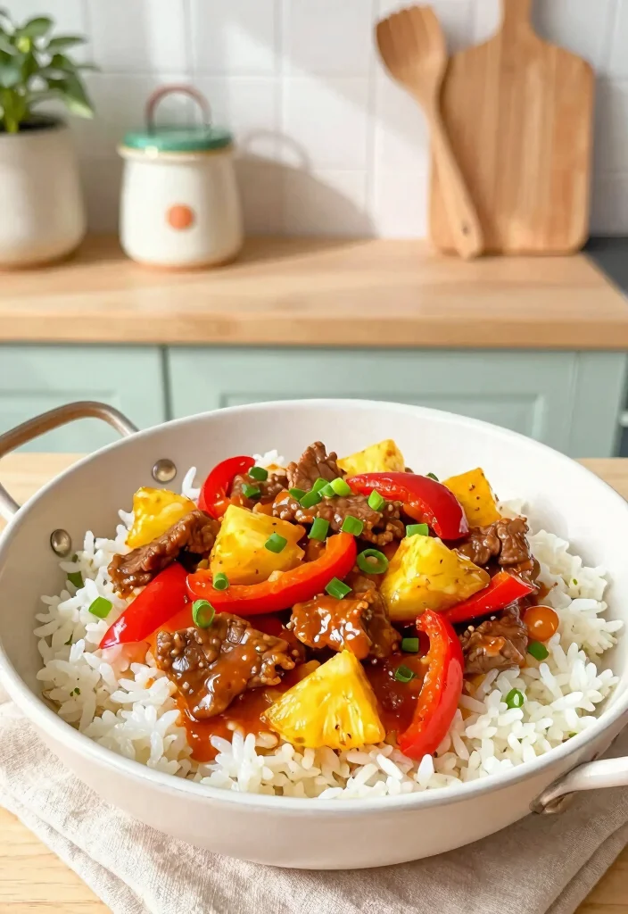 17 Ground Beef Skillet Recipes One Pan Wonders - 7. Sweet and Sour Beef Skillet 1