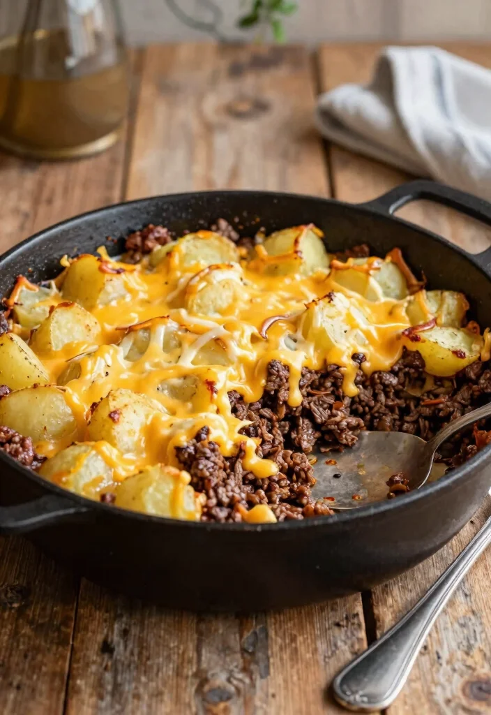 17 Ground Beef Skillet Recipes One Pan Wonders - 9. Beef and Potato Casserole Skillet 1