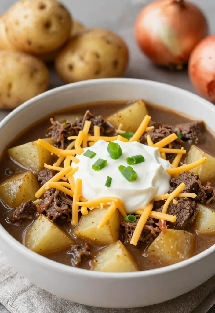 17 Ground Beef Stew Recipes Rich Comfort Classics - 9. Loaded Baked Potato Beef Stew 1