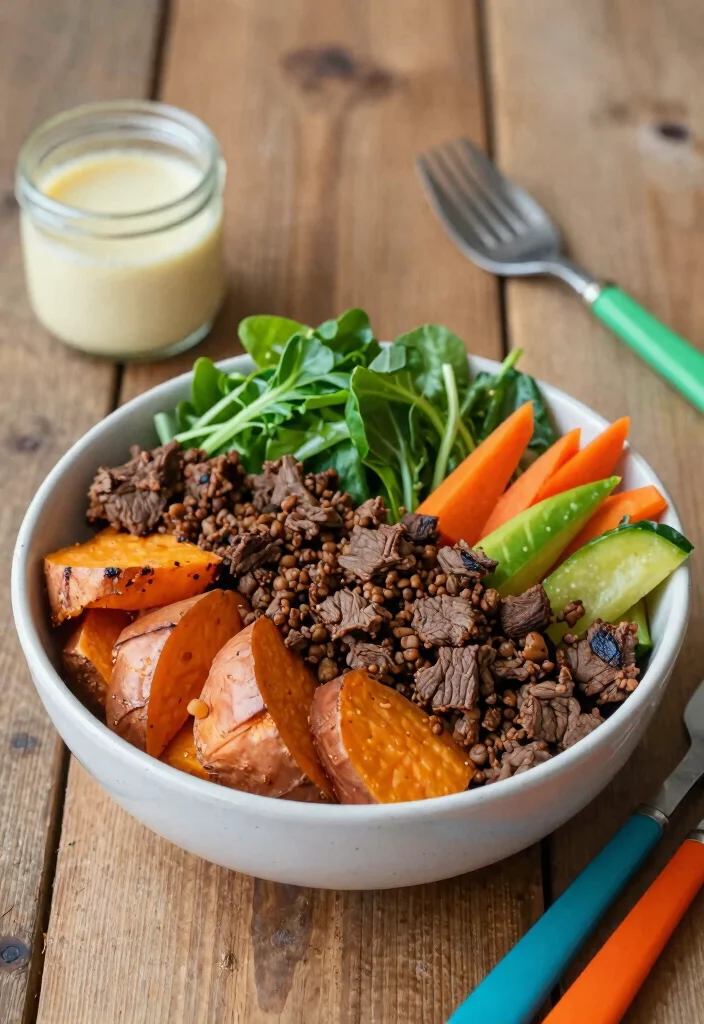 17 Ground Beef Sweet Potato Recipes: Hearty Healthy Bowls - 4. Ground Beef Sweet Potato Buddha Bowl 1