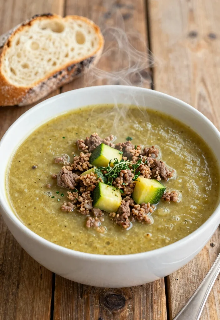 17 Ground Beef and Zucchini Recipes for Light Healthy Bowls - 16. Ground Beef Zucchini Soup 1