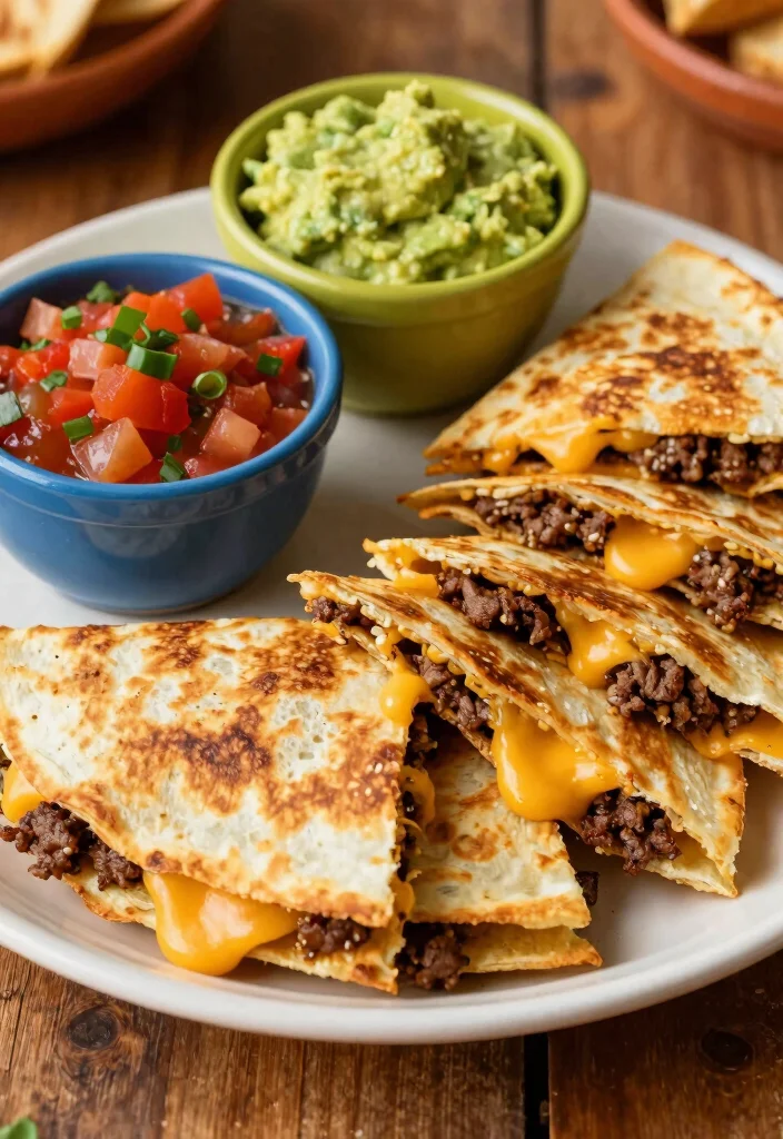 17 Ground Hamburger Meat Recipes for Simple Family Meals - 10. Beef Quesadillas 1