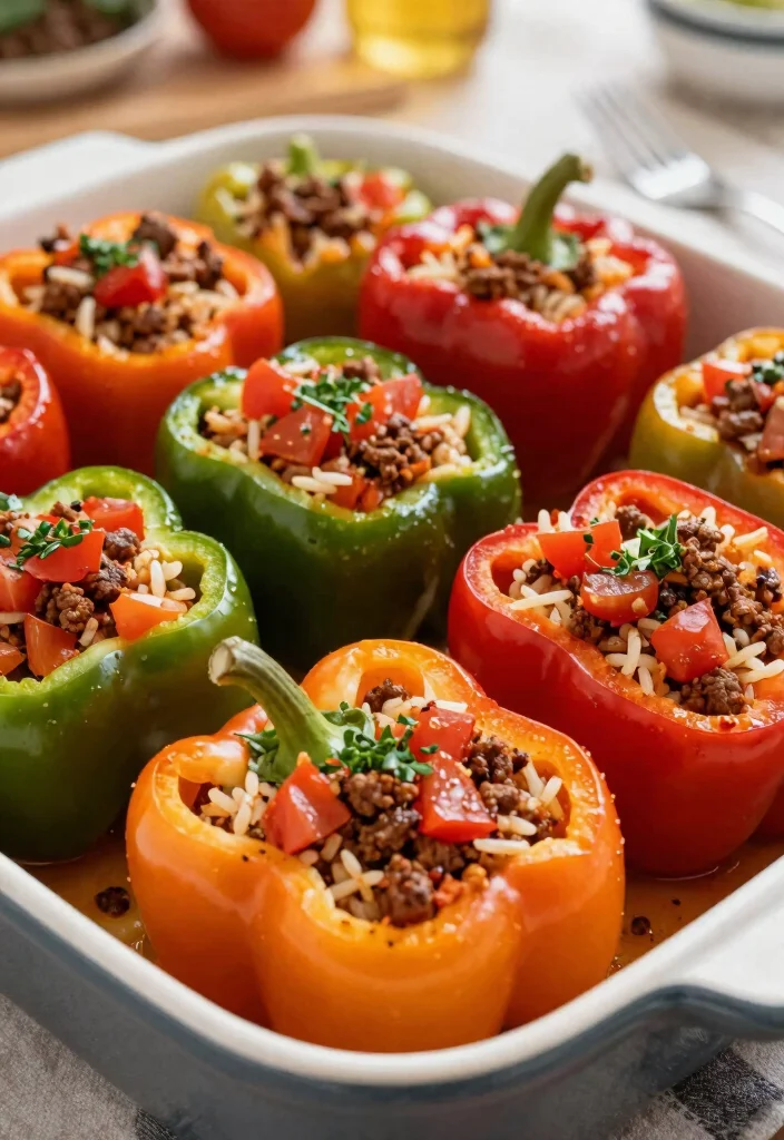 17 Ground Hamburger Meat Recipes for Simple Family Meals - 9. Stuffed Bell Peppers 1