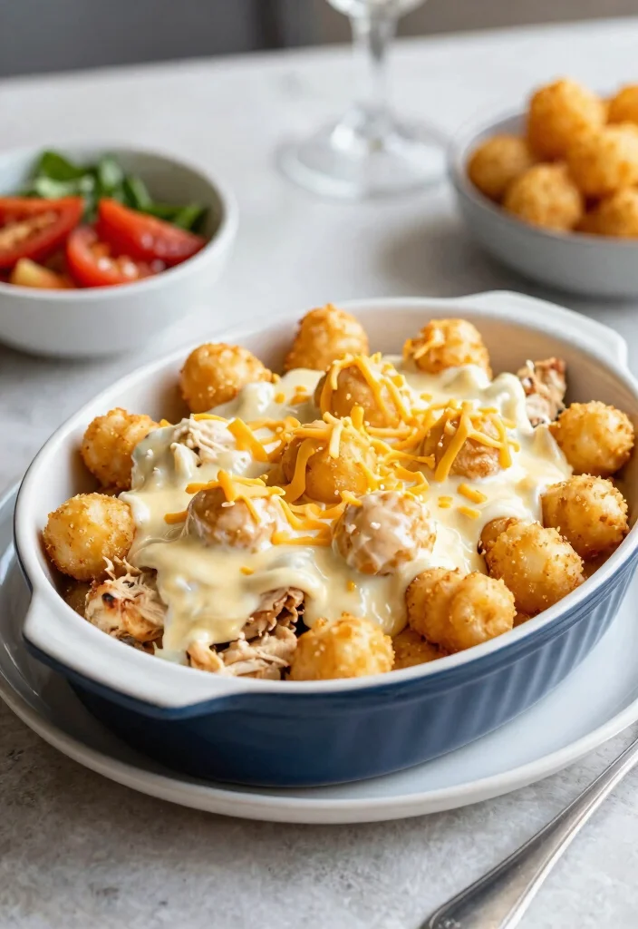 17 Hamburger Tater Tot Casserole Recipes Cheesy Family Hits - 10. Creamy Chicken Hamburger Tater Tot Casserole 1