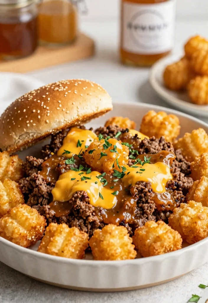 17 Hamburger Tater Tot Casserole Recipes Cheesy Family Hits - 17. Honey Garlic Hamburger Tater Tot Casserole 1
