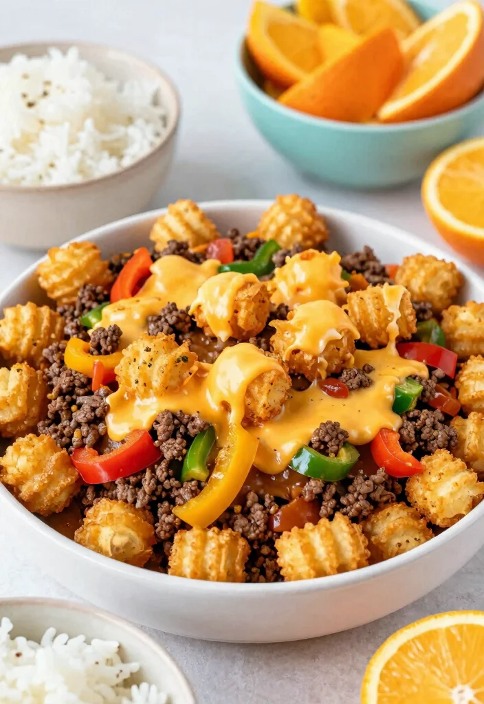 17 Hamburger Tater Tot Casserole Recipes Cheesy Family Hits - 9. Sweet and Sour Hamburger Tater Tot Casserole 1