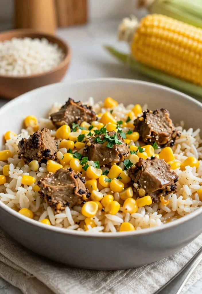 17 Hamburger and Rice Recipes: Easy One Pot Meals - 9. Hamburger, Corn, and Rice Skillet 1