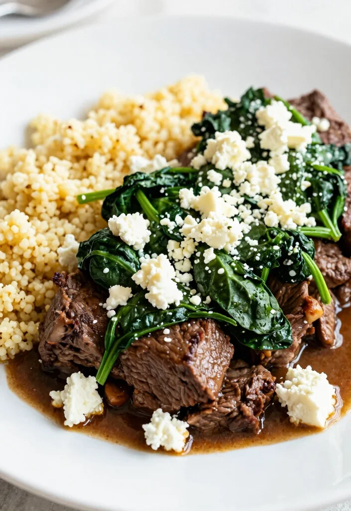 18 Beef Chuck Roast Recipes: Hearty Family Favorites - 18. Beef Chuck Roast with Spinach and Feta 1