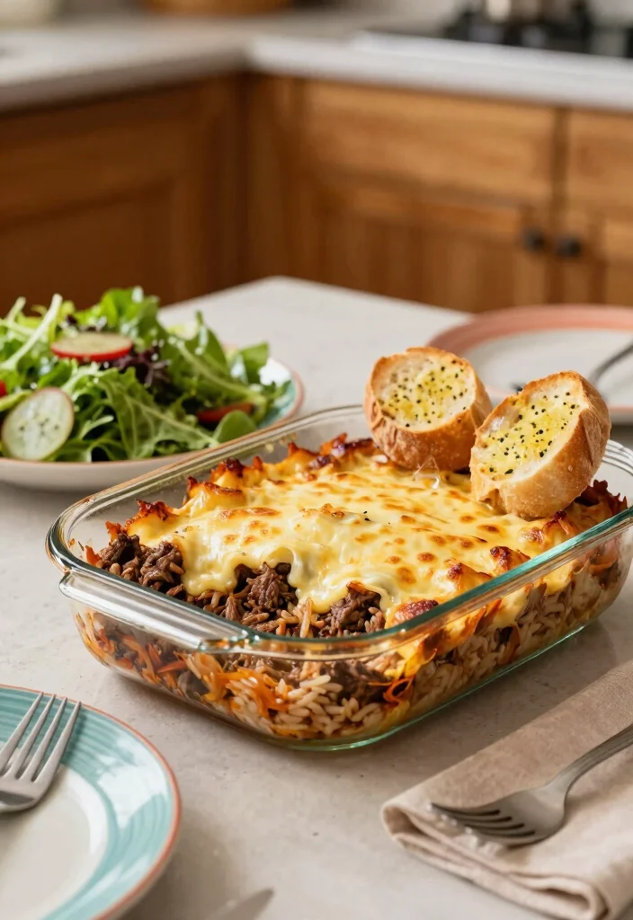 18 Beef Recipes for Dinner: Crowd-Pleasing Classics - 1. Cheesy Beef and Rice Casserole 1