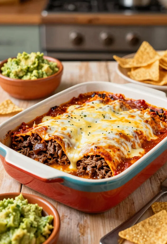 18 Beef Recipes for Dinner: Crowd-Pleasing Classics - 12. Beef Enchilada Casserole 1