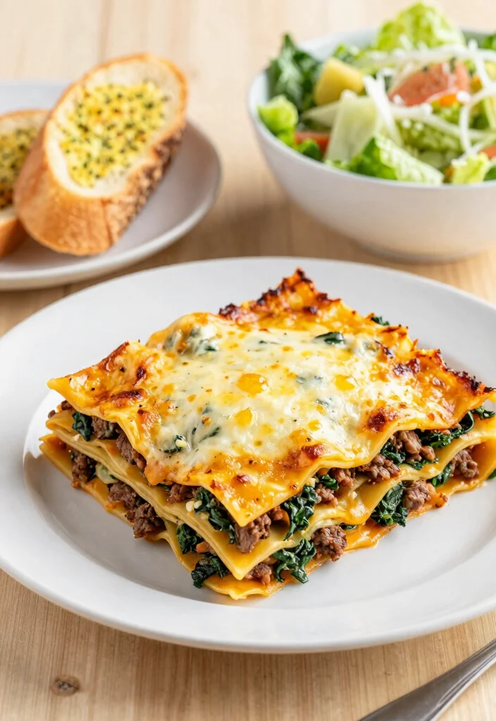 18 Beef Recipes for Dinner: Crowd-Pleasing Classics - 13. Beef and Spinach Lasagna 1