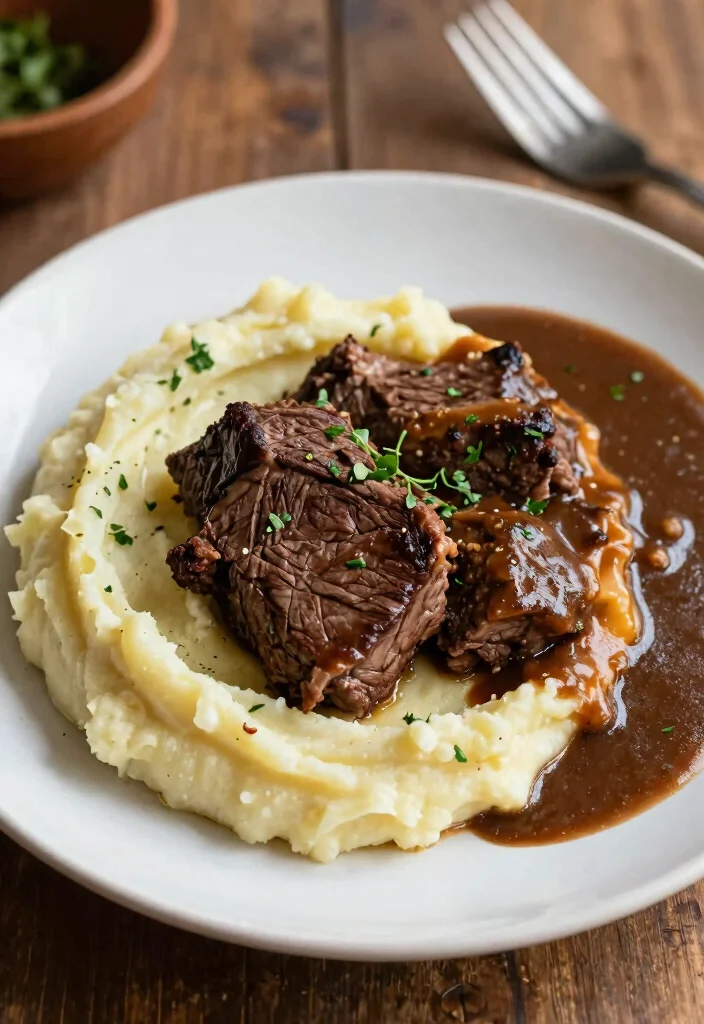 18 Beef Shoulder Roast Recipes Rich Slow Cooked Comfort - 15. Beef Shoulder Roast with Garlic Mashed Potatoes 1