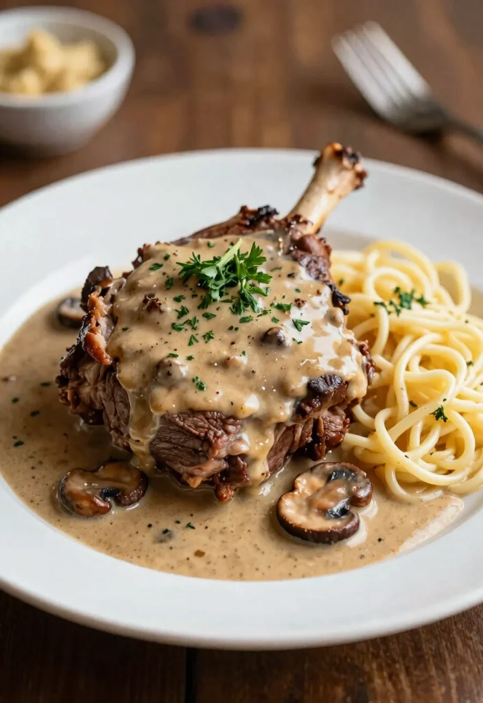 18 Beef Shoulder Roast Recipes Rich Slow Cooked Comfort - 18. Beef Shoulder Roast with Creamy Mushroom Sauce 1