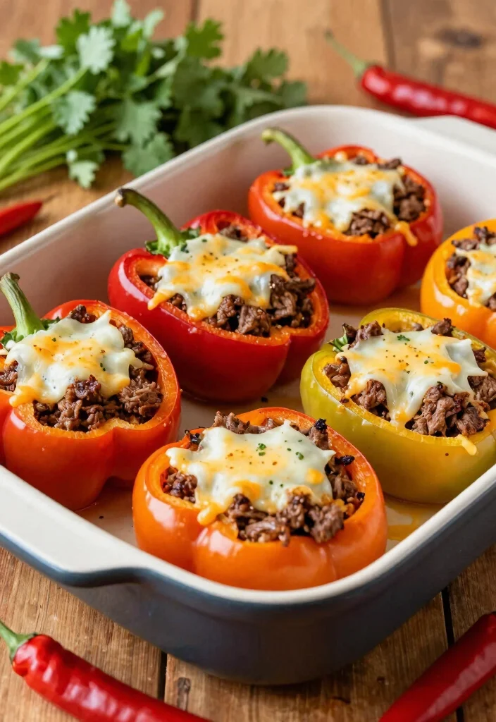 18 Beef Skirt Steak Recipes: Bold Tex Mex Favorites - 12. Beef Skirt Steak Stuffed Peppers 1