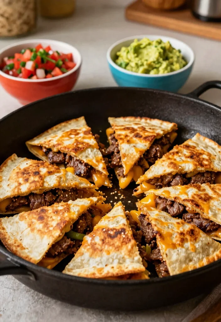18 Beef Skirt Steak Recipes: Bold Tex Mex Favorites - 6. Skirt Steak Quesadillas 1