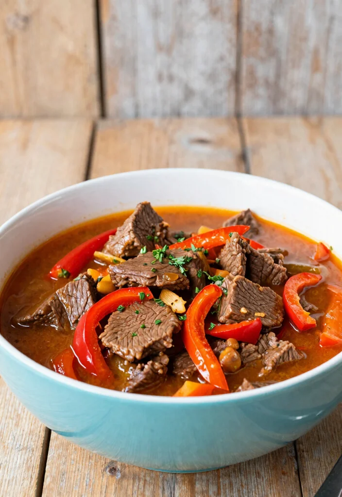 18 Beef Stew Crock Pot Recipes Cozy Set and Forget - 15. Beef Stew with Peppers 1