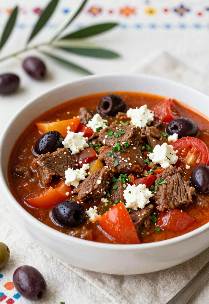 18 Beef Stew Crock Pot Recipes Cozy Set and Forget - 4. Mediterranean Beef Stew 1