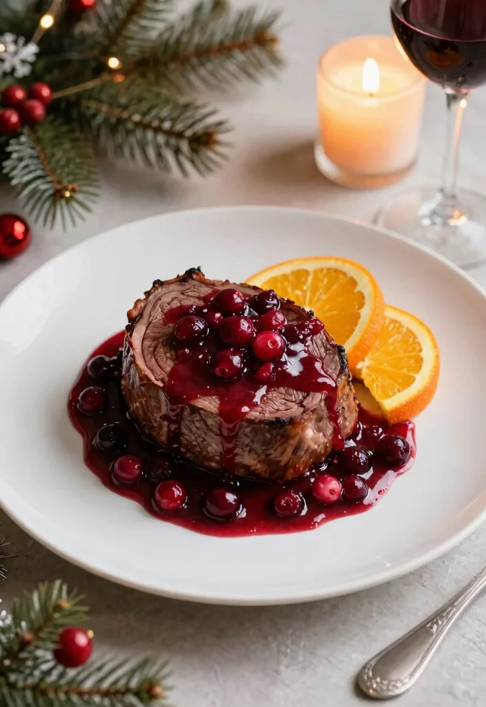 18 Beef Top Round Roast Recipes for Lean Budget Roasts - 10. Beef Top Round Roast with Cranberry Sauce 1