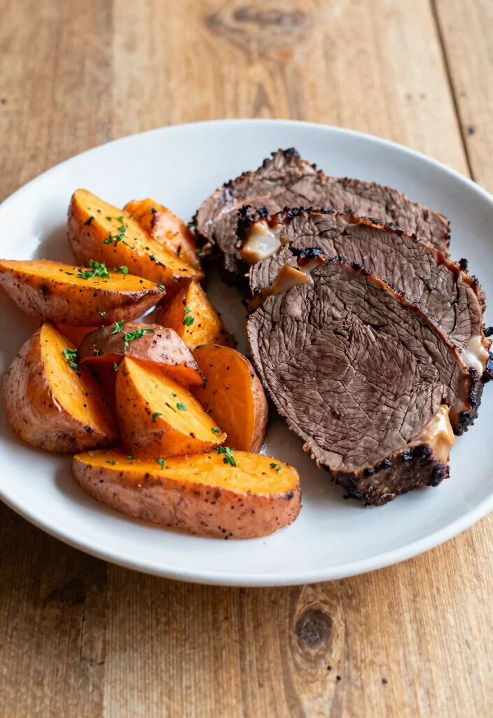 18 Beef Top Round Roast Recipes for Lean Budget Roasts - 12. Beef Top Round Roast with Sweet Potatoes 1