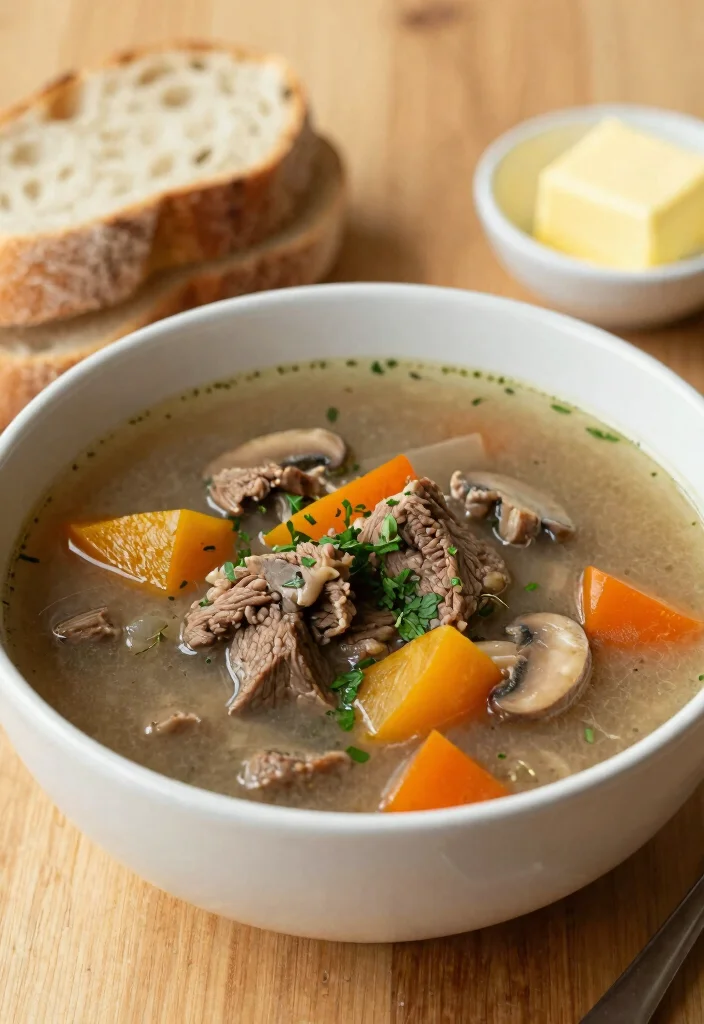 18 Beef and Mushroom Recipes for Savory Rich Weeknight Dinners - 7. Beef and Mushroom Soup 1