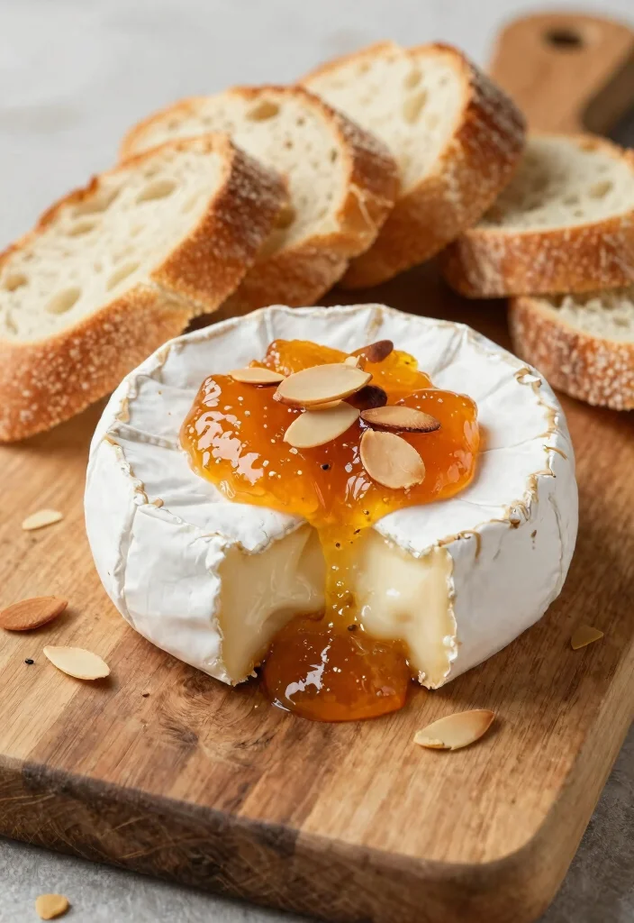 18 Brie Cheese Recipes: Baked Melty Elegant Appetizers - 5. Brie with Apricot and Almonds 1
