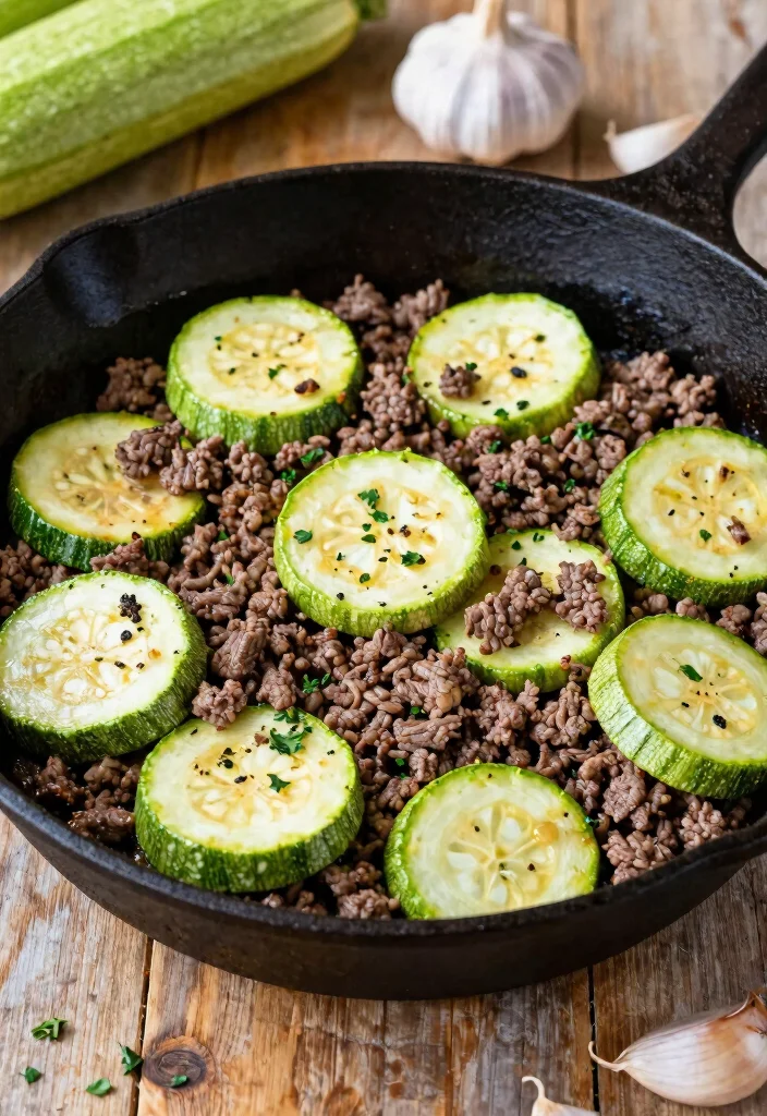 18 Carnivore Ground Beef Recipes: Simple Protein Focused - 4. Beef and Zucchini Skillet 1
