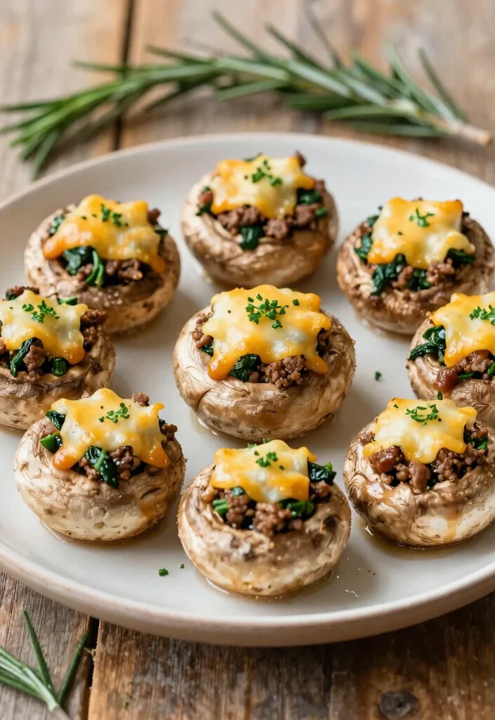 18 Carnivore Ground Beef Recipes: Simple Protein Focused - 9. Beef and Spinach Stuffed Mushrooms 1
