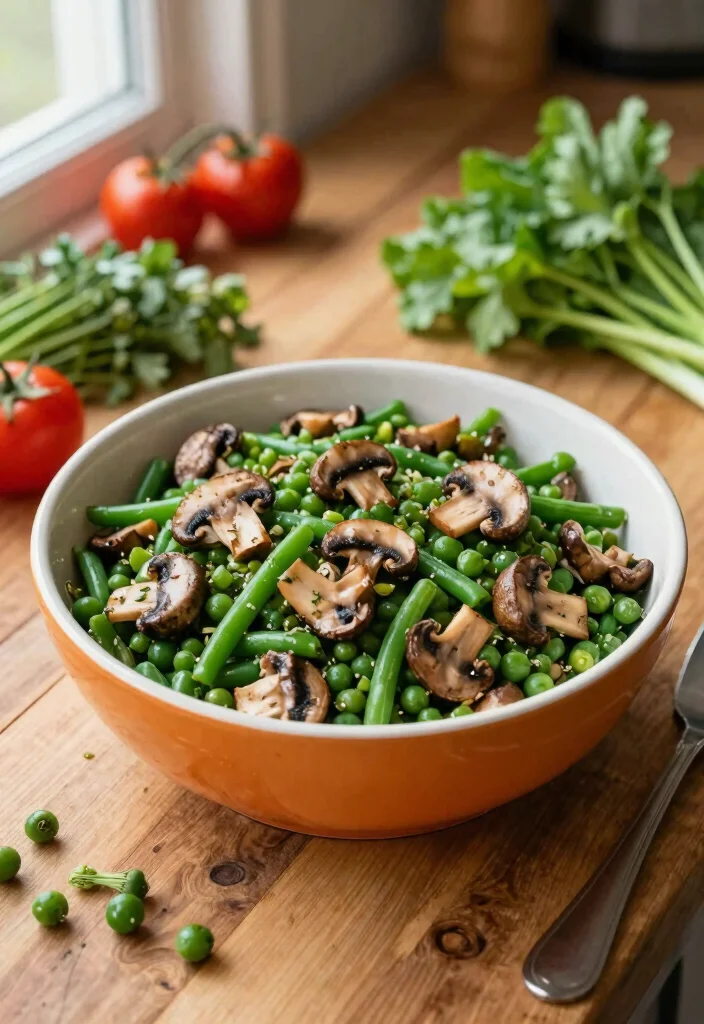 18 Gluten Free Stuffing Recipes: Holiday Friendly Classics - 14. Green Bean and Mushroom Stuffing 1