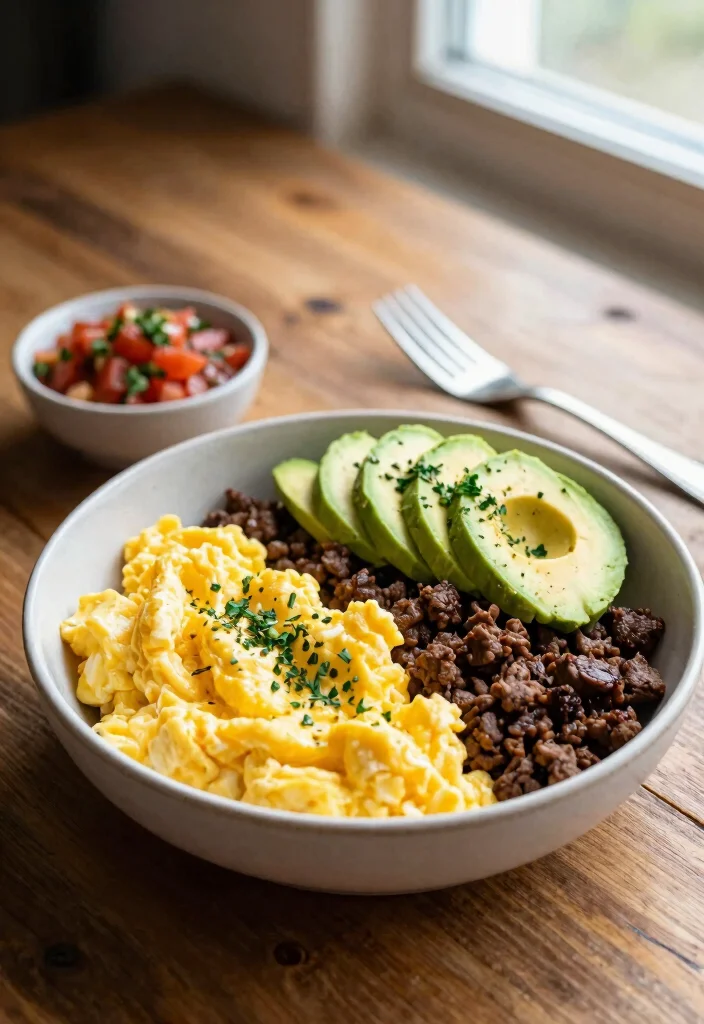 18 Ground Beef Breakfast Recipes: Protein-Packed Starts - 1. Hearty Beef and Egg Breakfast Bowl 1