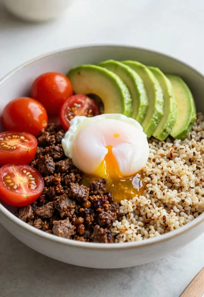 18 Ground Beef Breakfast Recipes: Protein-Packed Starts - 10. Spiced Ground Beef Breakfast Bowl 1