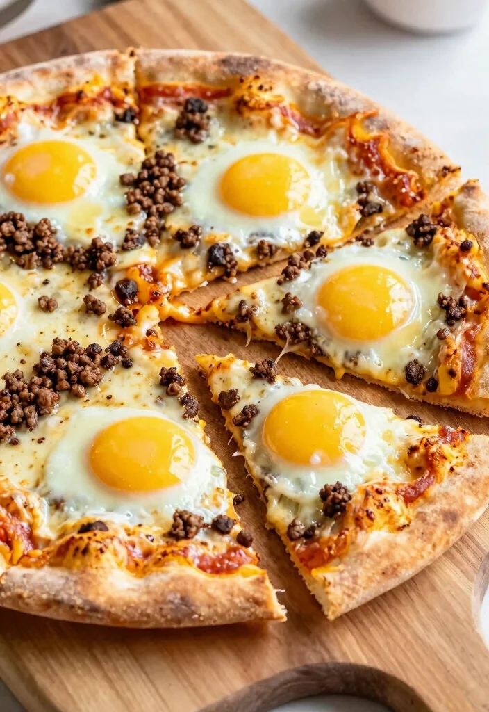18 Ground Beef Breakfast Recipes: Protein-Packed Starts - 12. Ground Beef Breakfast Pizza 1