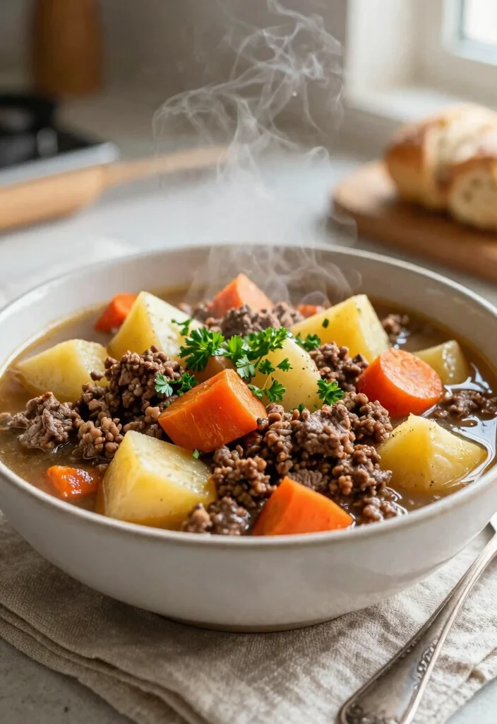 18 Ground Beef Breakfast Recipes: Protein-Packed Starts - 5. Ground Beef Breakfast Stew 1