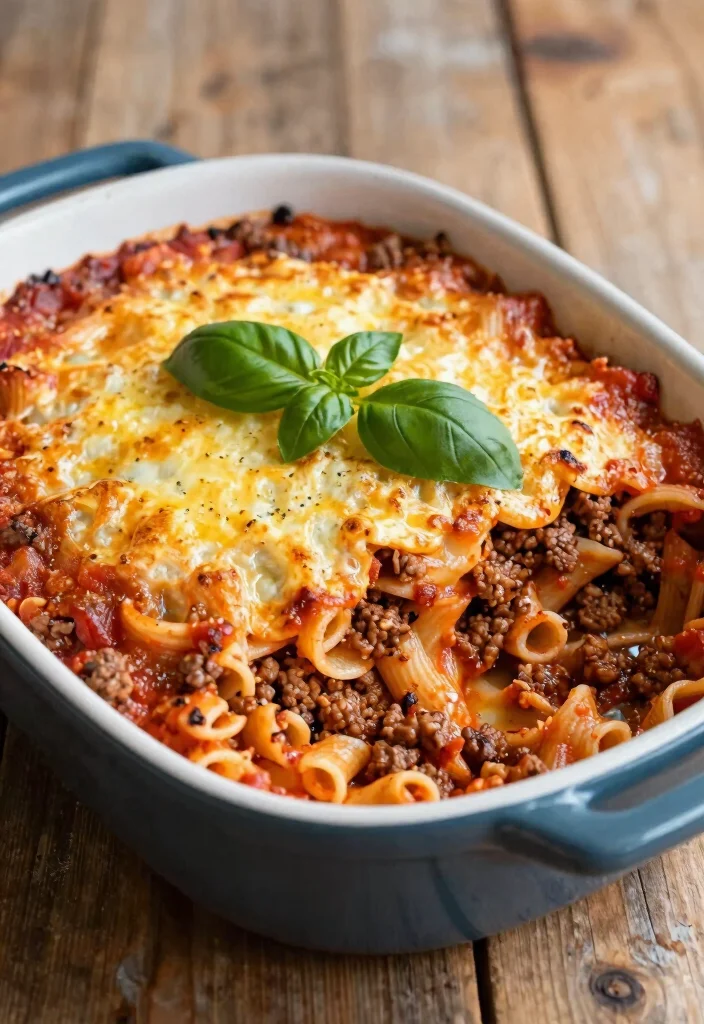 18 Ground Beef Crockpot Recipes Set and Forget Meals - 14. Ground Beef Pasta Bake 1