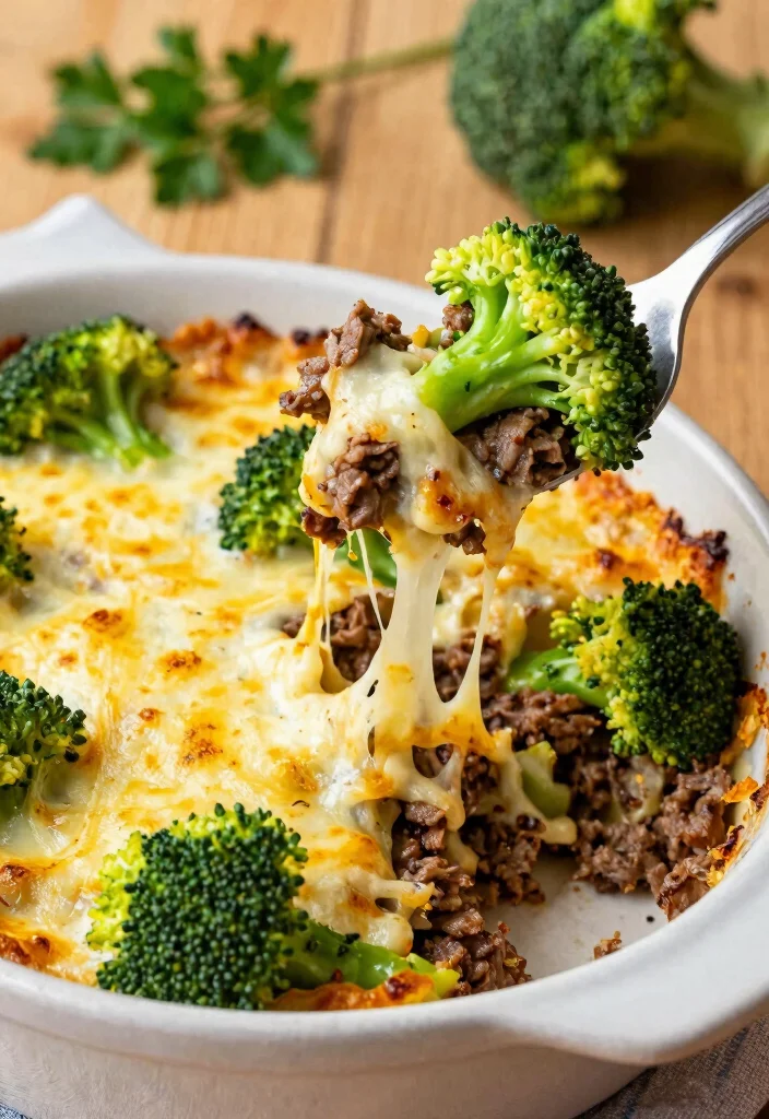 18 Ground Beef Keto Recipes: Low Carb Flavorful Plates - 1. Cheesy Beef and Broccoli Casserole 1